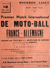 MSC Werbeblatt Länderspiel 1963 gegen France